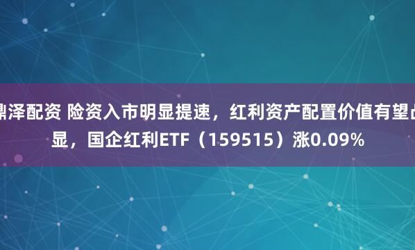 鼎泽配资 险资入市明显提速，红利资产配置价值有望凸显，国企红利ETF（159515）涨0.09%