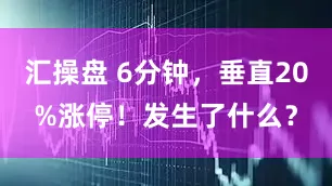 汇操盘 6分钟，垂直20%涨停！发生了什么？